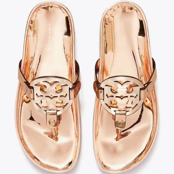 NEW Tory Burch - Size 10 Women's Miller Cloud Sandal - Rose Gold - Picture 1 of 4